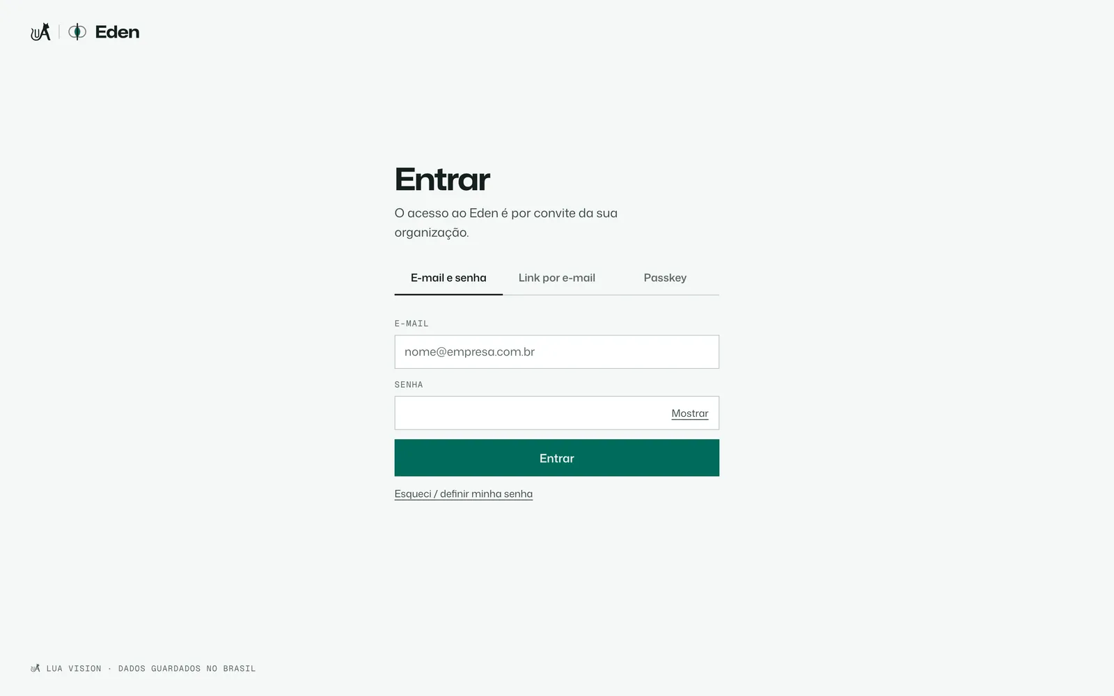 Tela de entrar do Eden, tema Dia