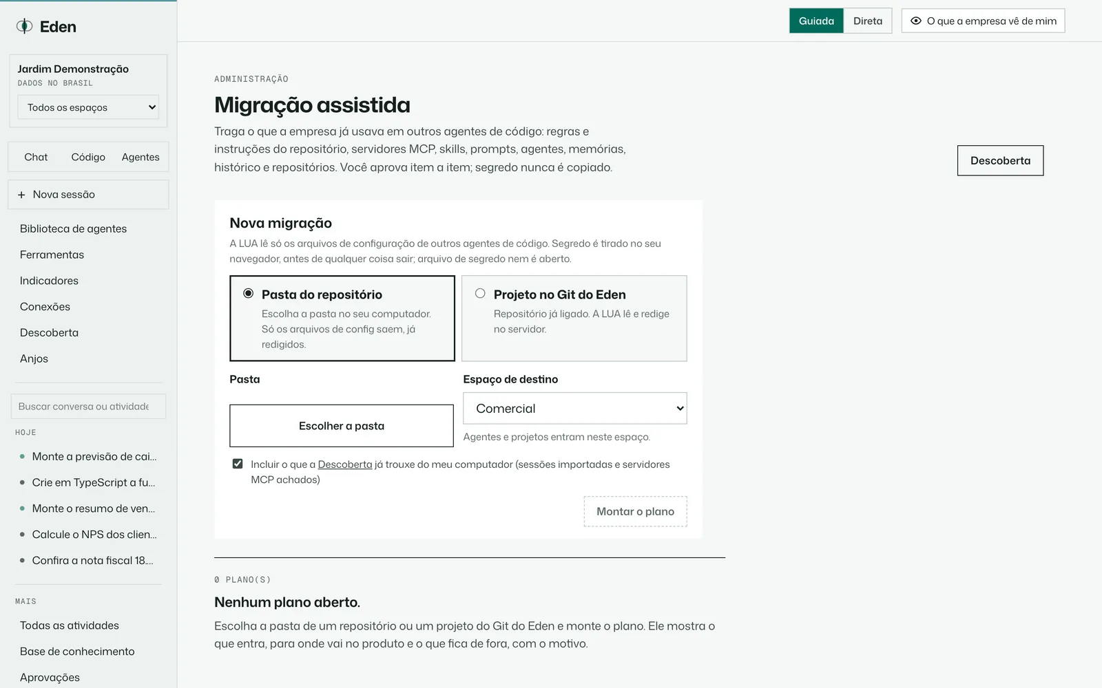 Plano de migração assistida, tema Dia