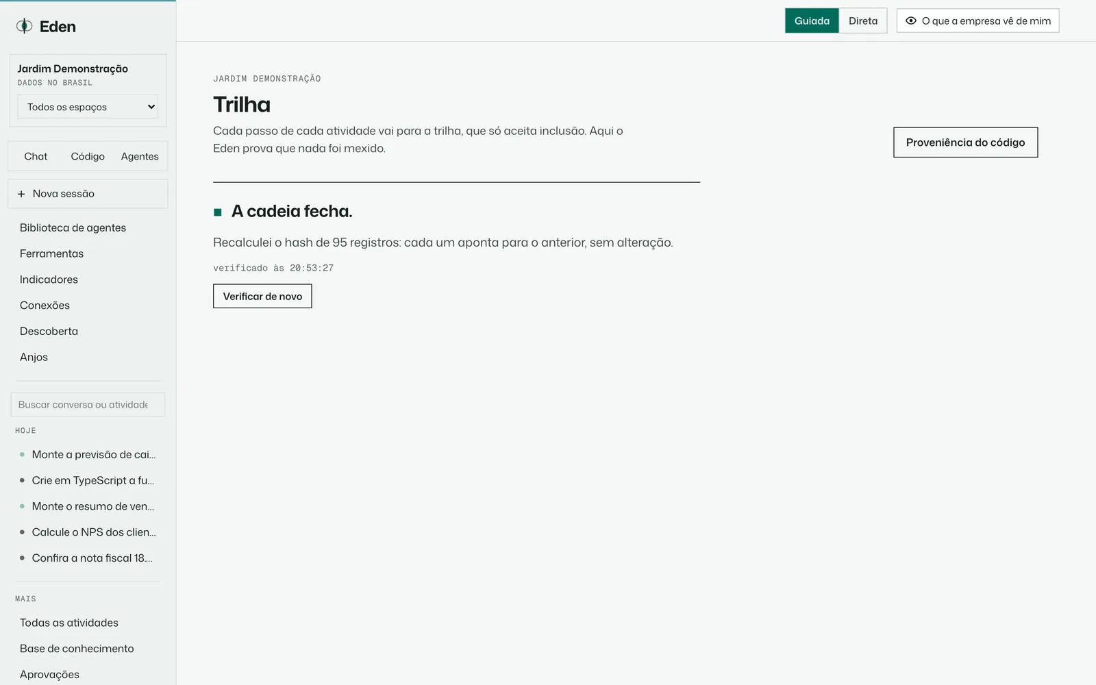 Trilha de auditoria, tema Dia